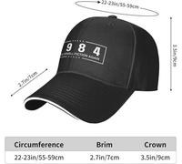 TUQIAAM 1984 Orwell Fiction Style Casquette de Baseball Casquette de Baseball Chapeau d’Hiver Femmes Fourrure Chapeau Plage Visière Hommes