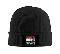 TUQIAAM Pompier Unisexe Pourquoi B A n’est Pas Titre Hiver Bonnet tricoté Chaud Noir, Schwarz, Einheitsgröße