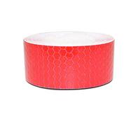 Tuqiang® Bande Réfléchissant Adhésif pour Véhicules Vêtements Sac à Dos Haute visibilité Ruban Sécurité extérieure Autocollant réfléchissant 1 Pièces Rouge 3M×2.5CM