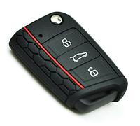 Tuqiang® Coque pour clé de voiture en silicone pour Seat Leon 5F Noir