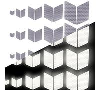 Tuqiang® Forme de Diamant Bande Reflechissante Adhesive pour Casque de Moto Buggy et Poussettes Haute visibilité Ruban Sécurité extérieure Autocollant réfléchissant 25 pièces Blanc