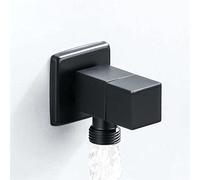 Tuqiu Vanne d'angle Vanne de contrôle de l'eau Vanne d'angle Blanche Vanne d'eau du Robinet de Salle de Bain 1/2 * 1/2 Vannes d'angle Noires en Acier Inoxydable 1 pièces (Color : 1 PCS black)
