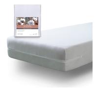 Tural - Lot de 2 Housse de matelas 90x190/200cm élastique avec fermeture éclair. Tissu éponge 100% coton. Rénove matelas