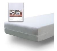 Tural Housse de Matelas 100x190/200cm Absorbante Tissu Stretch Certifié Oeko-TEX avec Fermeture Éclair Blanc