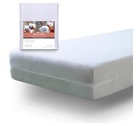 Tural Housse de Matelas 120x190/200cm Absorbante Tissu Stretch Certifié Oeko-TEX avec Fermeture Éclair Blanc