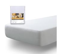 Tural Protège Matelas 135x190/200cm Tissu Éponge Coton Alèse Ultra Absorbant Certifié Oeko-TEX Drap Housse avec Fermeture Éclair Blanc