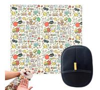 TURAOHU 70,6 x 70,6 cm - Enveloppe de toilettage pour chat avec gant d'épilation d'animaux de compagnie, retenue pour chat pour couper les ongles, nettoyage des oreilles et brossage des dents