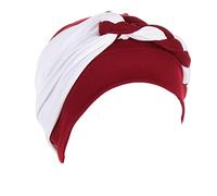 Turban Africain Femme Écharpe de Tête Turban Chapeaux Bonnet Pré-noué Tresse Torsadée Bandana Foulard Chimio Cancer Casquette de Perte de Cheveux (M)