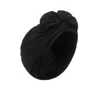 Turban africain pour femme, turban solide et foulards pour femmes, chapeaux à cheveux, accessoires de football pour femme, Noir , taille unique