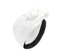 Turban africain pour femme, turban solide et foulards pour femmes, chapeaux à cheveux, accessoires de football pour femme, Blanc., taille unique