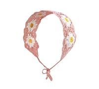 Turban au crochet pour cheveux creux avec nœud à nouer dans le dos, motif floral, turban ethnique pour filles, accessoires photo