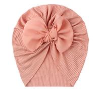 Turban Bébé Nouveau-né Fille Baptême Bandeau Bandeau Bandeau avec nœud élastique Bandeau pour cheveux Headwrap Été Bonnet pour nourrissons Filles 0-2 ans, h, taille unique