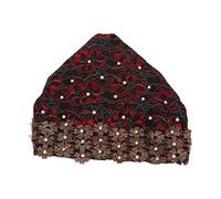 Turban brodé de perles de style vintage, chapeau en tissu extensible pour femme, turban musulman pour dormir avec matériau en mousseline, accessoire doux et confortable à porter