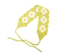 Turban Chapeau Accessoires Cheveux Tressé Style Ethnique Crochet Large Bord Bandeau pour Femme Joli Bandeau Décoratif E5G8 Et