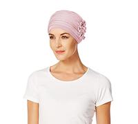 Turban chimiothérapie Lotus en bambou - rose quartz - Taille Unique