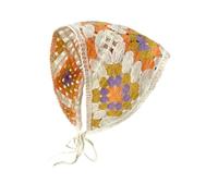 Turban délicat à rayures au crochet pour filles qui prennent des photos - Bandeau tricoté pour femme - Accessoire de cheveux de voyage