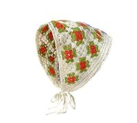 Turban délicat en crochet à fleurs pour filles qui prennent des photos, écharpe de cheveux, bandeau tricoté pour femme, accessoire de cheveux de voyage