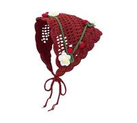 Turban délicat en crochet avec fleur pour prendre des photos, bandeau tricoté pour femme