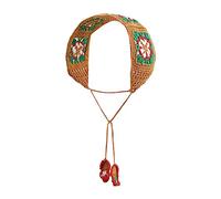 Turban en crochet à motif floral pour filles chaudes - Écharpe élastique pour cheveux - Bandeau creux pour femme - Accessoire de cheveux en tricot