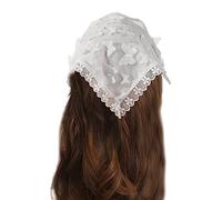 Turban en dentelle à motif floral délicat pour femme - Accessoire de cheveux pour photo