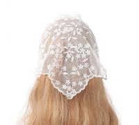 Turban en dentelle à motif floral délicat pour femme - Accessoire de cheveux pour photo