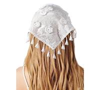 Turban en dentelle à motif floral délicat pour femme - Accessoire de cheveux pour photo