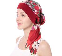 Turban Femme Chimio，Foulard Cheveux Femme ，Hijab a Enfiler ，Bandana Cheveux Femme en Simili soie simulée Pirate Cap (10, Taille unique)