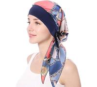 Turban Femme Chimio，Foulard Cheveux Femme ，Hijab a Enfiler ，Bandana Cheveux Femme en Simili soie simulée Pirate Cap (11, Taille unique)