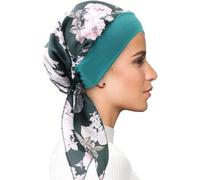Turban Femme Chimio，Foulard Cheveux Femme ，Hijab a Enfiler ，Bandana Cheveux Femme en Simili soie simulée Pirate Cap (3, Taille unique)