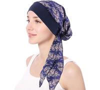 Turban Femme Chimio，Foulard Cheveux Femme ，Hijab a Enfiler ，Bandana Cheveux Femme en Simili soie simulée Pirate Cap (5, Taille unique)