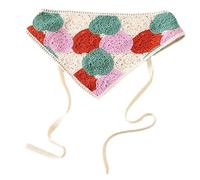 Turban floral bohème pour femme - Turban extensible au crochet en forme de cœur
