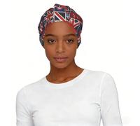 Turban imprimé des symboles de l'Angleterre pour femme, foulard extensible, chapeau léger, bonnet de sommeil, chimio peau sensible, cadeau