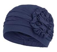 Turban Lotus-Uni Bamboo by Christine Headwear bleu foncé One Size
