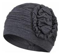 Turban Lotus-Uni Bamboo by Christine Headwear bleu-moucheté One Size