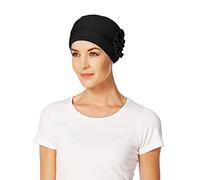 Turban oncologique Lotus en bambou Noir - Taille unique
