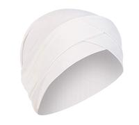 Turban pour femme chimio, musulman, turban d'été respirant en coton, Blanc., taille unique