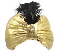 Turban pour hommes et femmes, foulard en satin plissé arabe sultan indien, foulard pour femmes et hommes pour déguisements et soirées à thème arabe, foulard pour hommes, foulard pour hommes, turban Al