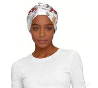 Turban pré-noué imprimé coquillage étoile de mer, foulard léger et élégant, pour le sommeil des femmes
