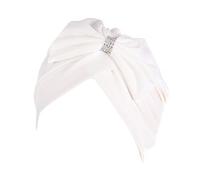 Turban tressé avec nœud pour cheveux, turban ethnique, couvre-chef, bandeau, blanc, Taille unique