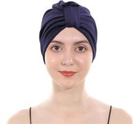 Turbans pour Femmes/Bandeau pour Femmes Doublé Doux Turban tête Enveloppement Chapeaux plissé Bonnet Casquette Perte de Cheveux Chapeau (1, Taille unique)