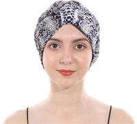 Turbans pour Femmes/Bandeau pour Femmes Doublé Doux Turban tête Enveloppement Chapeaux plissé Bonnet Casquette Perte de Cheveux Chapeau (E, Taille unique)