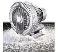 Turbine À Gaz À Anneau À Ventilateur Radial Monophasé 50 Hz 110/220 V, Souffleur Régénératif, Aération Efficace des Eaux Usées for Aquariums, Aluminium Aéronautique(2200W/2.95HP)