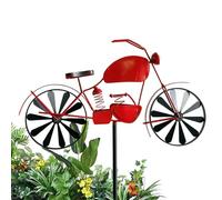 Turbine à moto - Décoration pour moulin à air en métal avec éolienne, piquet de jardin résistant pour la décoration de la cour et du paysage, tournante C