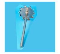 Turbine de mélangeur de laboratoire à palette d'agitation en acier inoxydable Palette de Dispersion Type dent en acier inoxydable 304, avec tige d'agitation, 1 jeu 3 à 18cm(15cm disk with rod)