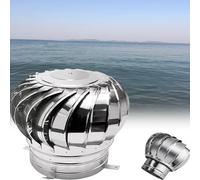 Turbine de toit 304 de 160 mm, montage sur toit, pas de connexion électrique nécessaire, faible bruit, convient pour une utilisation en extérieur, pour les maisons, les usines, les greniers, les