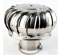 Turbine de ventilateur de toit en acier inoxydable, ventilateur de toit non électrique Ventilateur d'air Ventilation Ventilateur d'échappement de cheminée pour cheminée, automatique et silencieux
