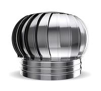 Turbine de ventilation de cheminée rotative en acier inoxydable 304, tuyaux de ventilation de toit, résistante aux intempéries, robuste et durable pour cheminée, foyer, remise, facile à installer (2