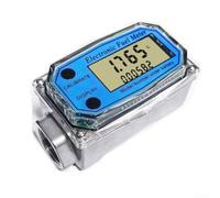 Turbine Débitmètre Numérique 3/4 Pouces NPT en Aluminium pour Diesel Kérosène Méthanol Eau avec Affichage LCD Unités Réglables GAL L m³ Robuste pour Industrie Agriculture et Automotive