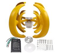 Turbine éolienne Type de lanterne Axes verticaux 4 lames Fabricant d'électricité 1200W Générateur d'énergie éolienne haute efficacité pour navire domestique Surveillance Street Lighting Alliage Acier