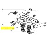 TURBINE GAUCHE HORAIRE POUR HOTTE FAGOR - 72X0580